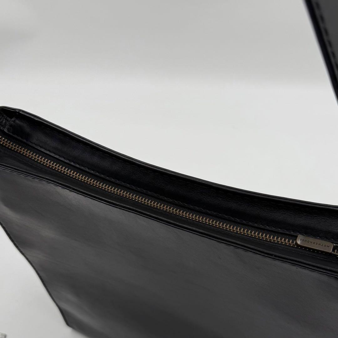 MOTHER HOUSE ブライト ワンショルダーバッグ 牛革 レザー 黒