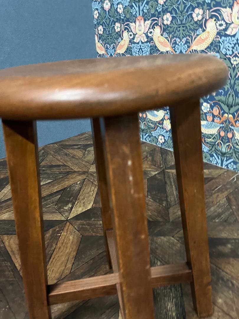 木製 スツール 昭和レトロ 当時物 インテリア 椅子 丸椅子