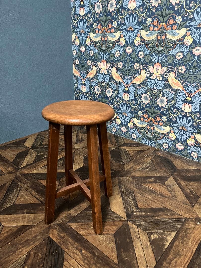 木製 スツール 昭和レトロ 当時物 インテリア 椅子 丸椅子