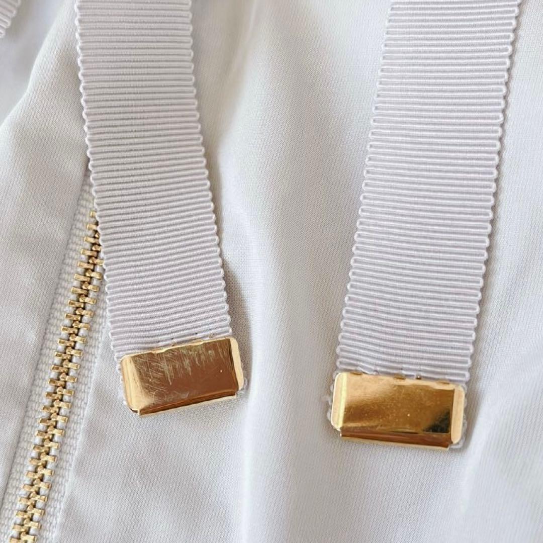 現行✨ANAYI 撥水タフタペプラムプリーツブルゾン　フード　36