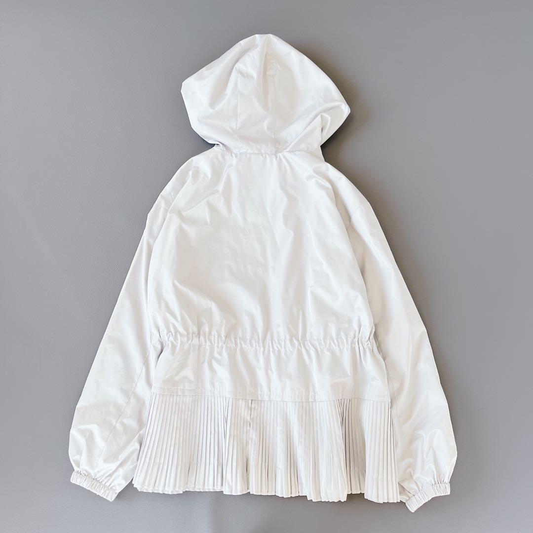 現行✨ANAYI 撥水タフタペプラムプリーツブルゾン　フード　36