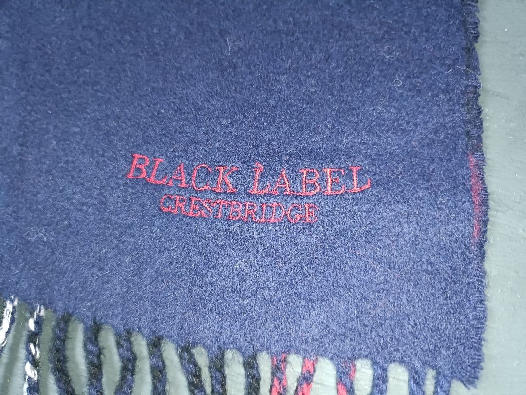 【19871224】ブラックレーベル カシミアマフラー