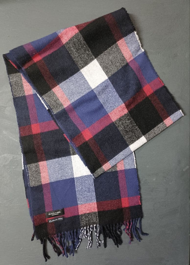 【19871224】ブラックレーベル カシミアマフラー