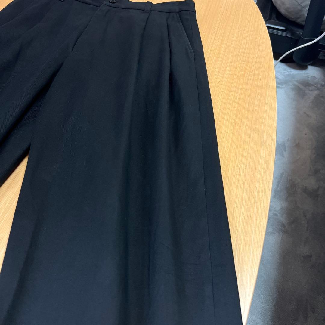 パンツ stein Wide Straight Trousers BLACK