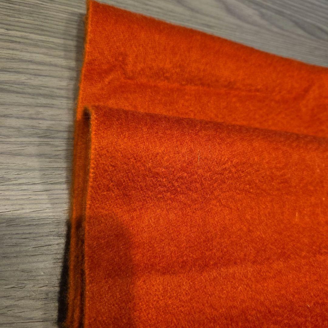 ヨジョン【美品】HERMES エルメス カシミヤ100%　オレンジマフラー