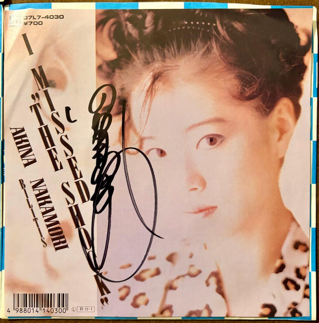 顔サイン付き直筆サイン付 中森明菜 シングル 少女A スローモーション 4枚