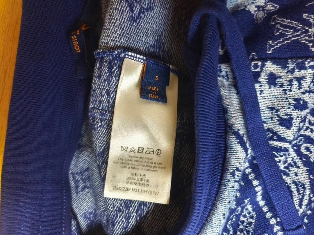 ルイヴィトン　モノグラム バンダナ 　サイズS　ハーフパンツ　メンズ　ブルー