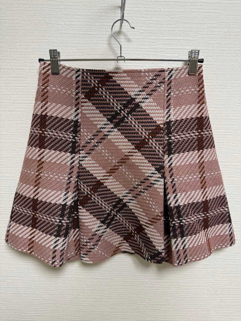 SNIDEL ロービングチェック　ミニスカート