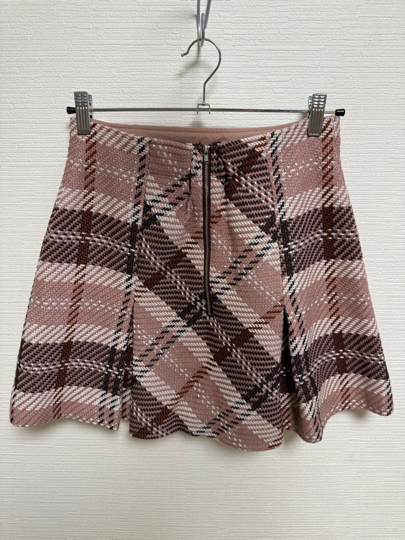 SNIDEL ロービングチェック　ミニスカート
