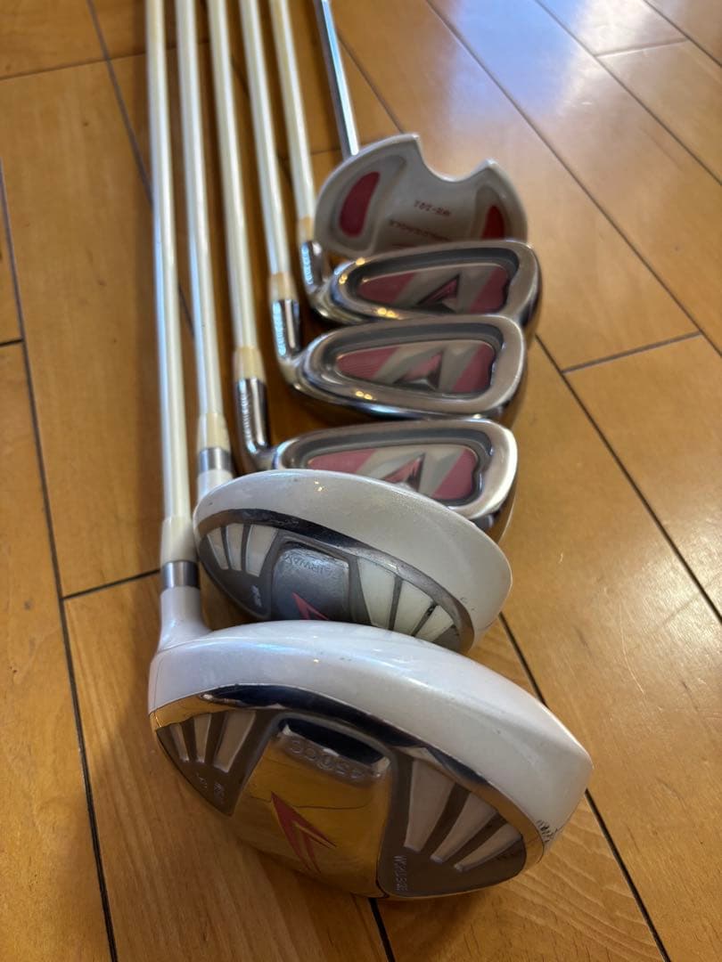 ゴルフクラブセット ホワイト 6本