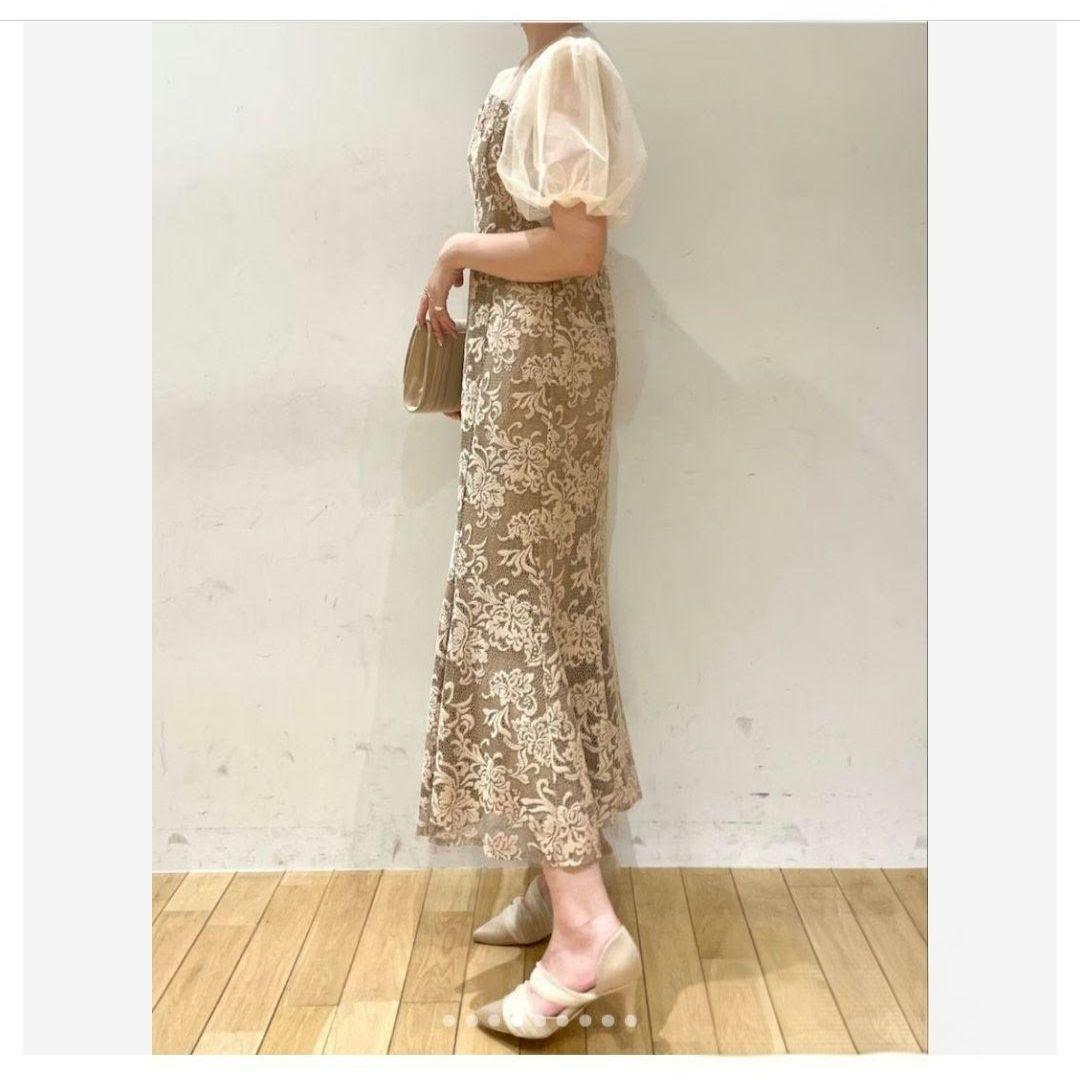 美品 ラグナムーン レース フラワー ジャガード マーメイド M 定2.75