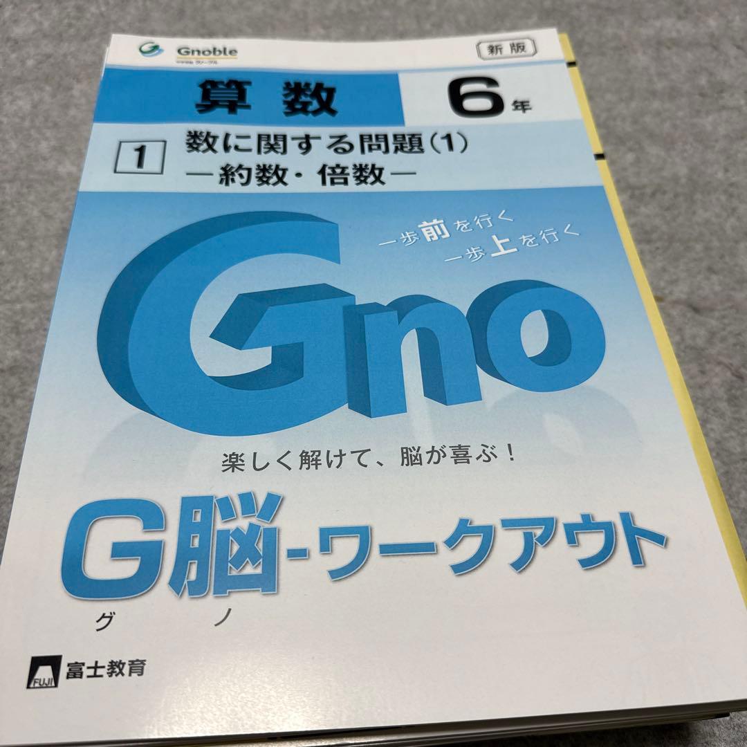 新版　グノ　G脳ワークアウト 6年 算数 全20冊