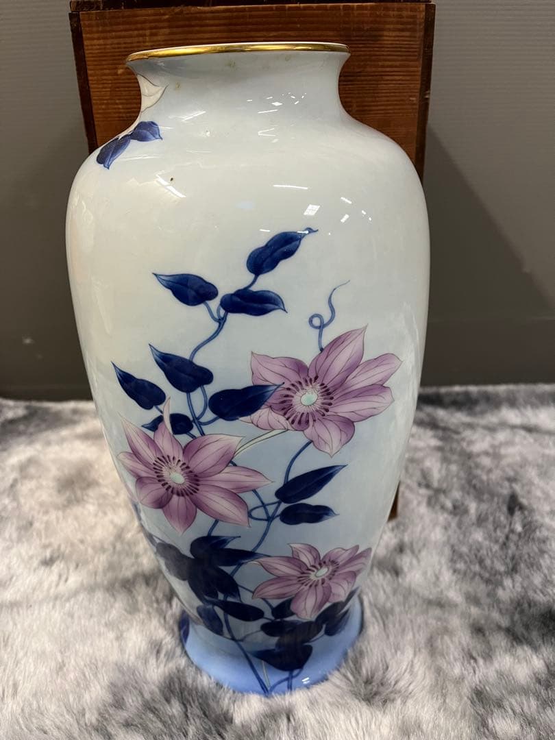 深川製磁　花瓶　高さ38cm　宮内庁御用達 深川