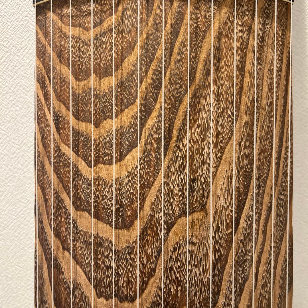 琴 箏 13弦 並甲 上角巻 蒔絵 すだれ彫　鶴　日の丸