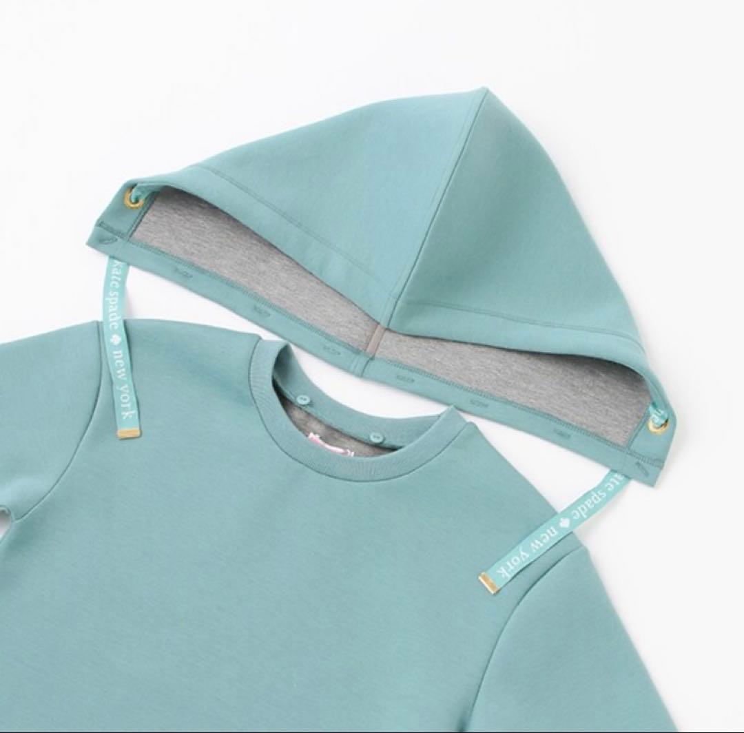 kate spadeケイトスペード150フードワンピース パーカーワンピグリーン