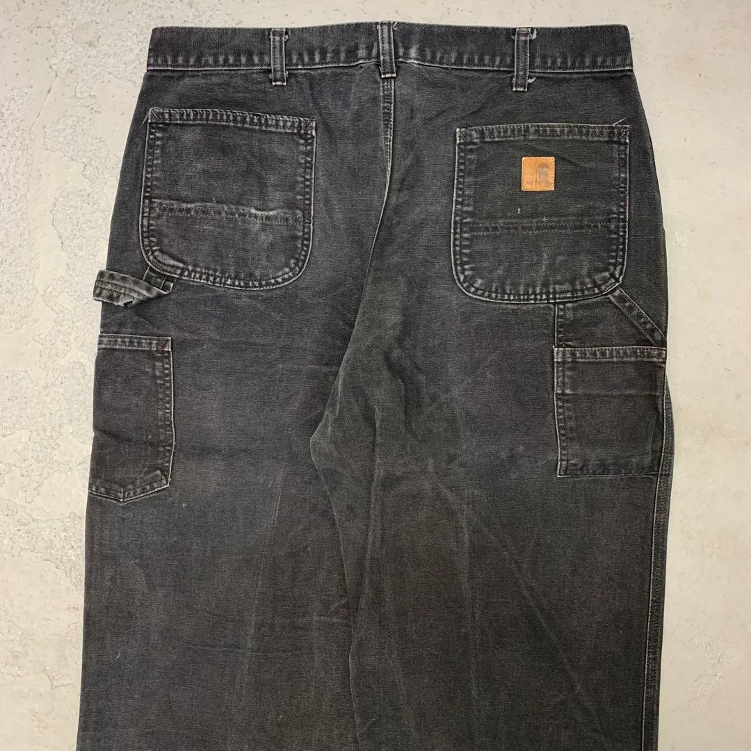 10WD782 Carhartt フェード ブラック ダック地 ペインターパンツ