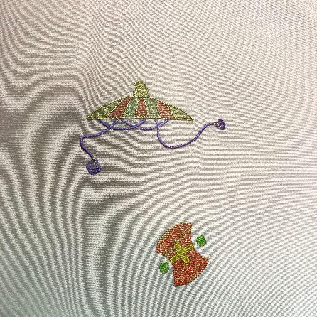 ３点！創作集団「彩」刺繍訪問着&九百本金錦袋帯&新品帯締め