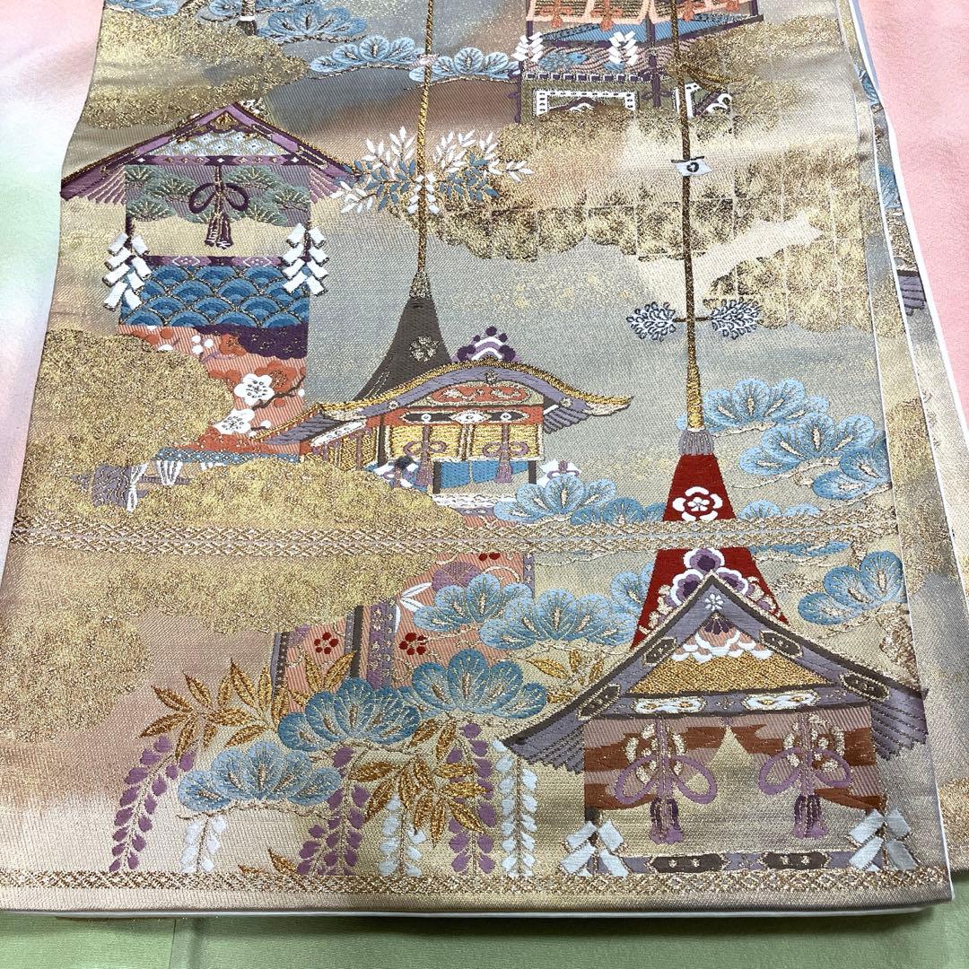 ３点！創作集団「彩」刺繍訪問着&九百本金錦袋帯&新品帯締め