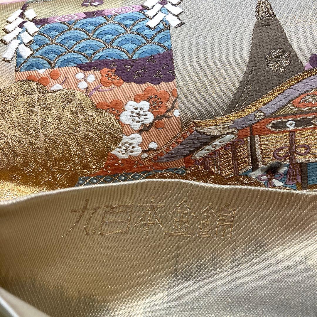 ３点！創作集団「彩」刺繍訪問着&九百本金錦袋帯&新品帯締め
