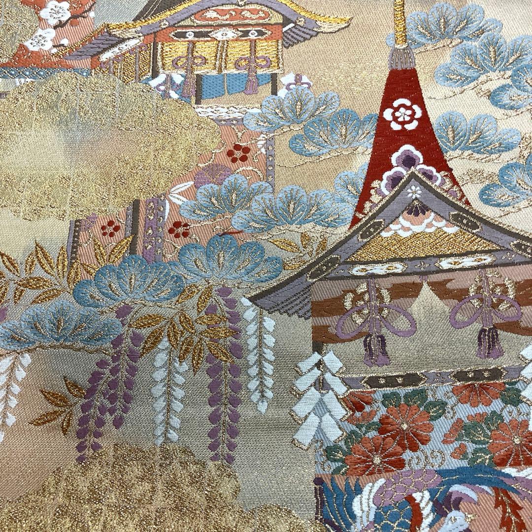 ３点！創作集団「彩」刺繍訪問着&九百本金錦袋帯&新品帯締め