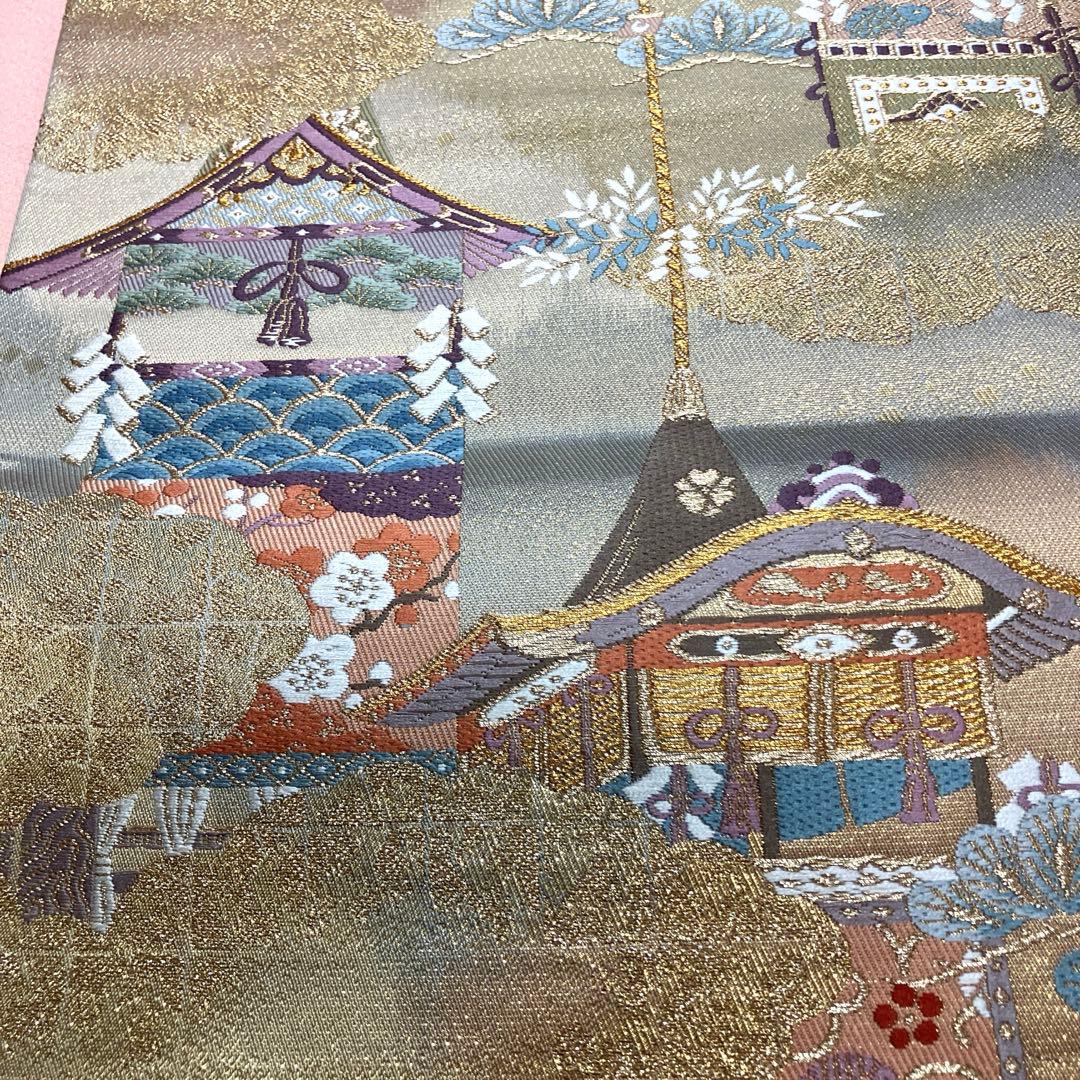 ３点！創作集団「彩」刺繍訪問着&九百本金錦袋帯&新品帯締め