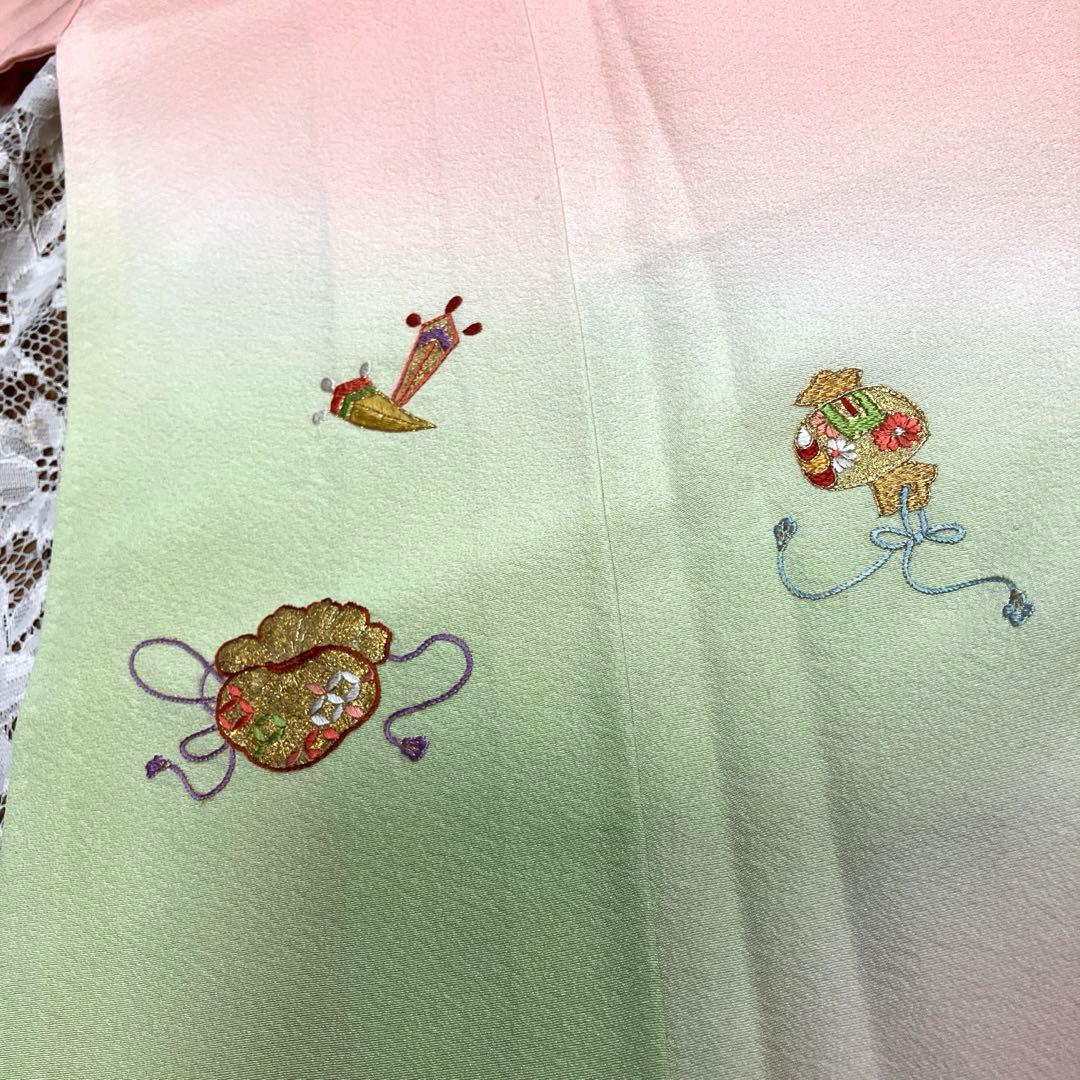 ３点！創作集団「彩」刺繍訪問着&九百本金錦袋帯&新品帯締め