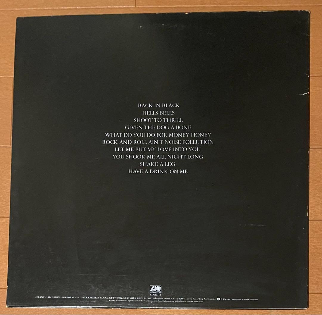 希少国内盤LP 白プロモ　AC/DC Back in Black