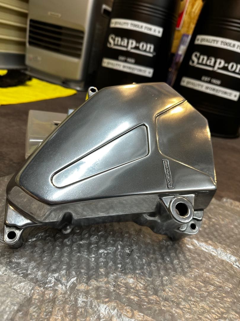 ゼファー400/ゼファーχクラッチケース　スプロッケトカバー　3点セットバフ加工