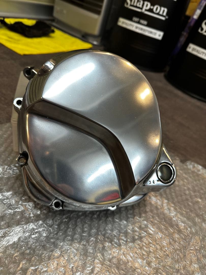 ゼファー400/ゼファーχクラッチケース　スプロッケトカバー　3点セットバフ加工