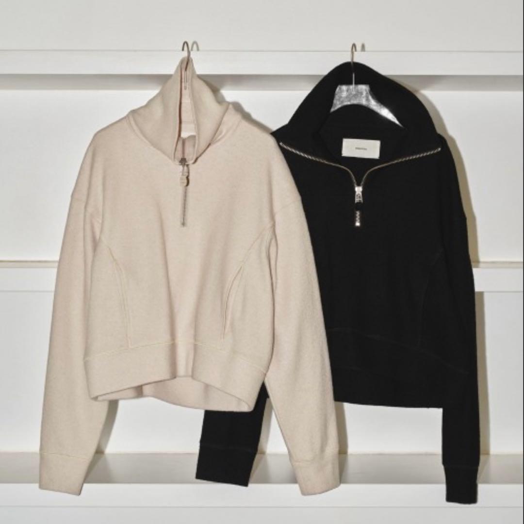 TODAYFUL ハーフジップウールプルオーバー