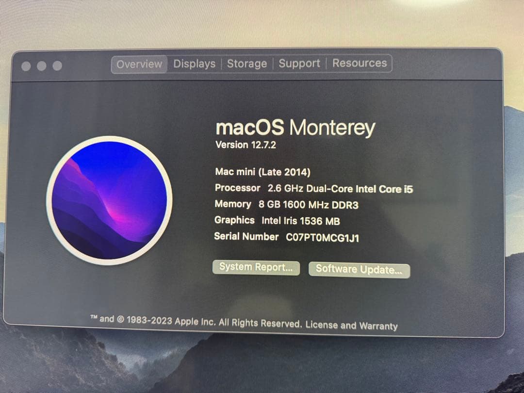 Macデスクトップ Apple Mac mini 2014 i5 1TB Fusion HDD