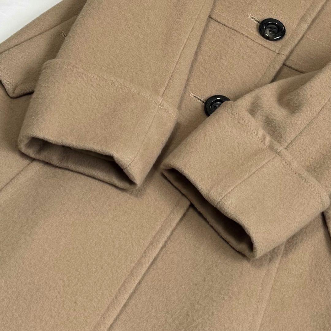 ブルーレーベルクレストブリッジ シングルウールコート ベージュ 36S メルトン