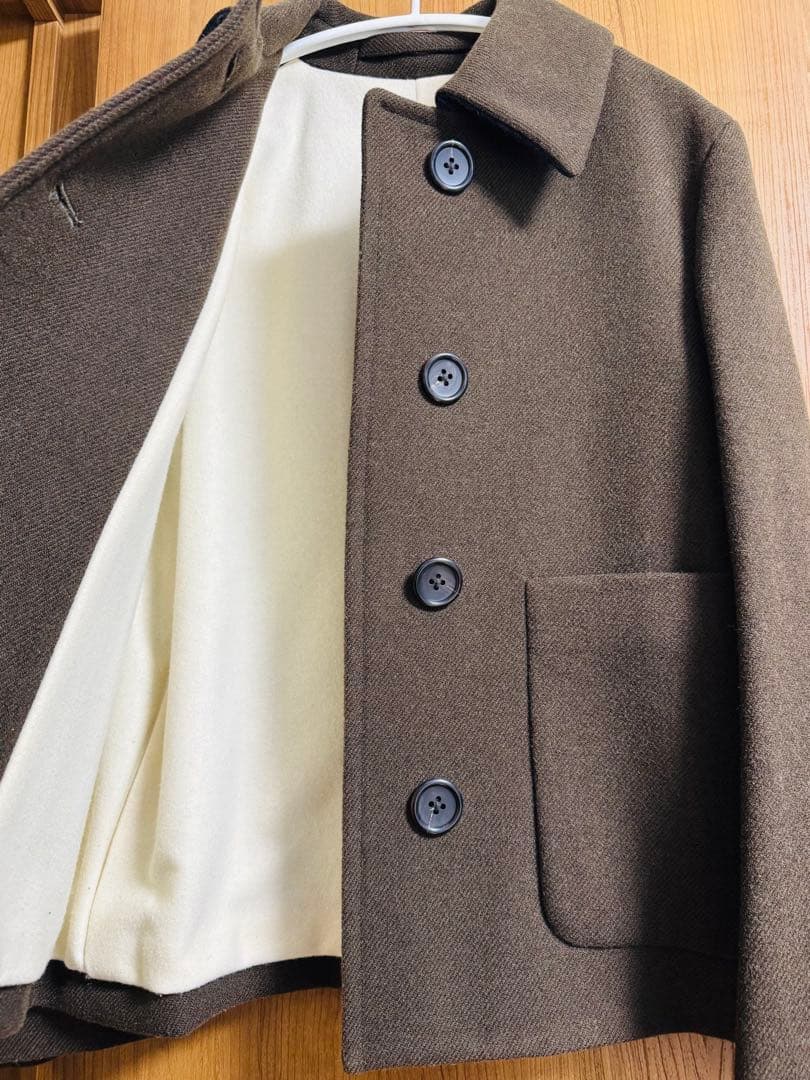 【マーガレットハウエル】 ステンカラーウールショートコート