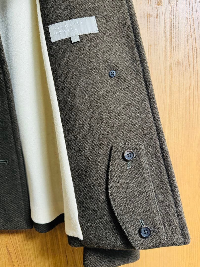 【マーガレットハウエル】 ステンカラーウールショートコート