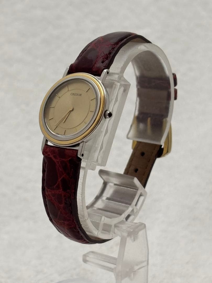 【美品】セイコー クレドール 18KT クォーツ【2F70-0150】【稼働品】