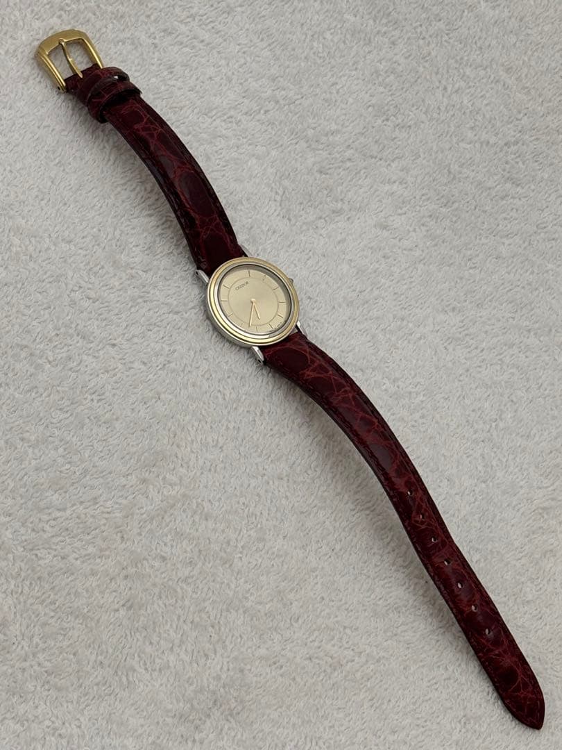 【美品】セイコー クレドール 18KT クォーツ【2F70-0150】【稼働品】