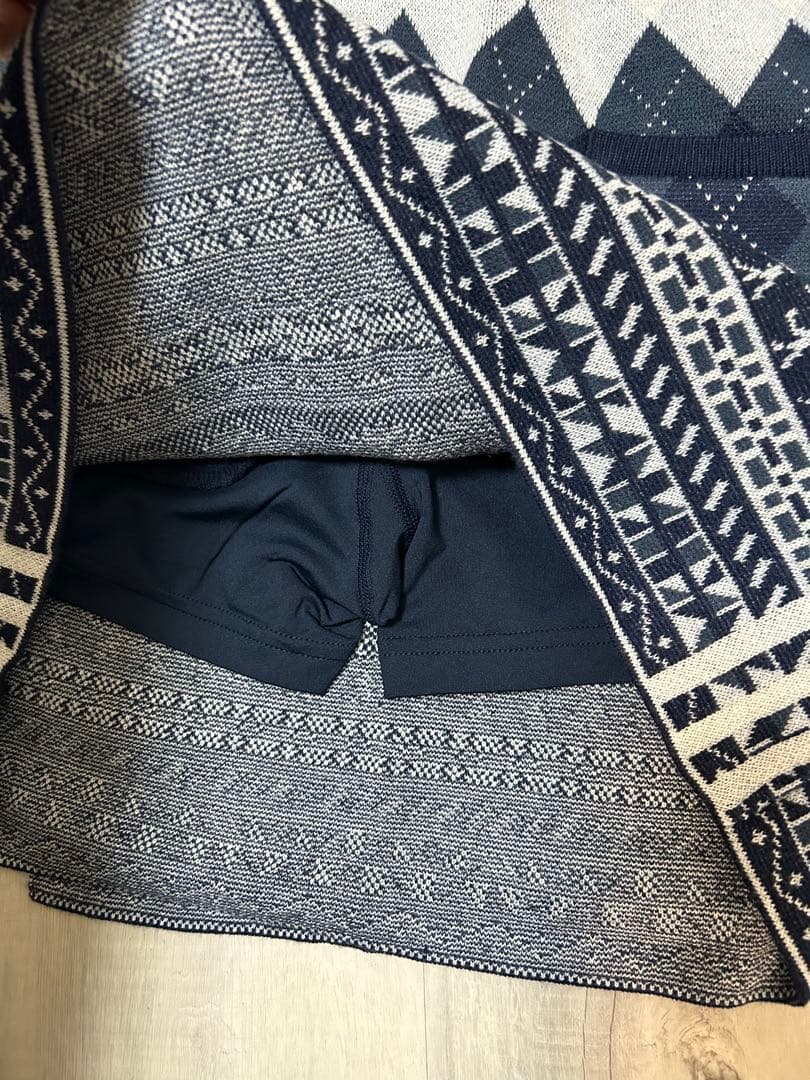 新品　XL ネイビー　ADIDAS GOLF ヒストリカルパターンセットアップ