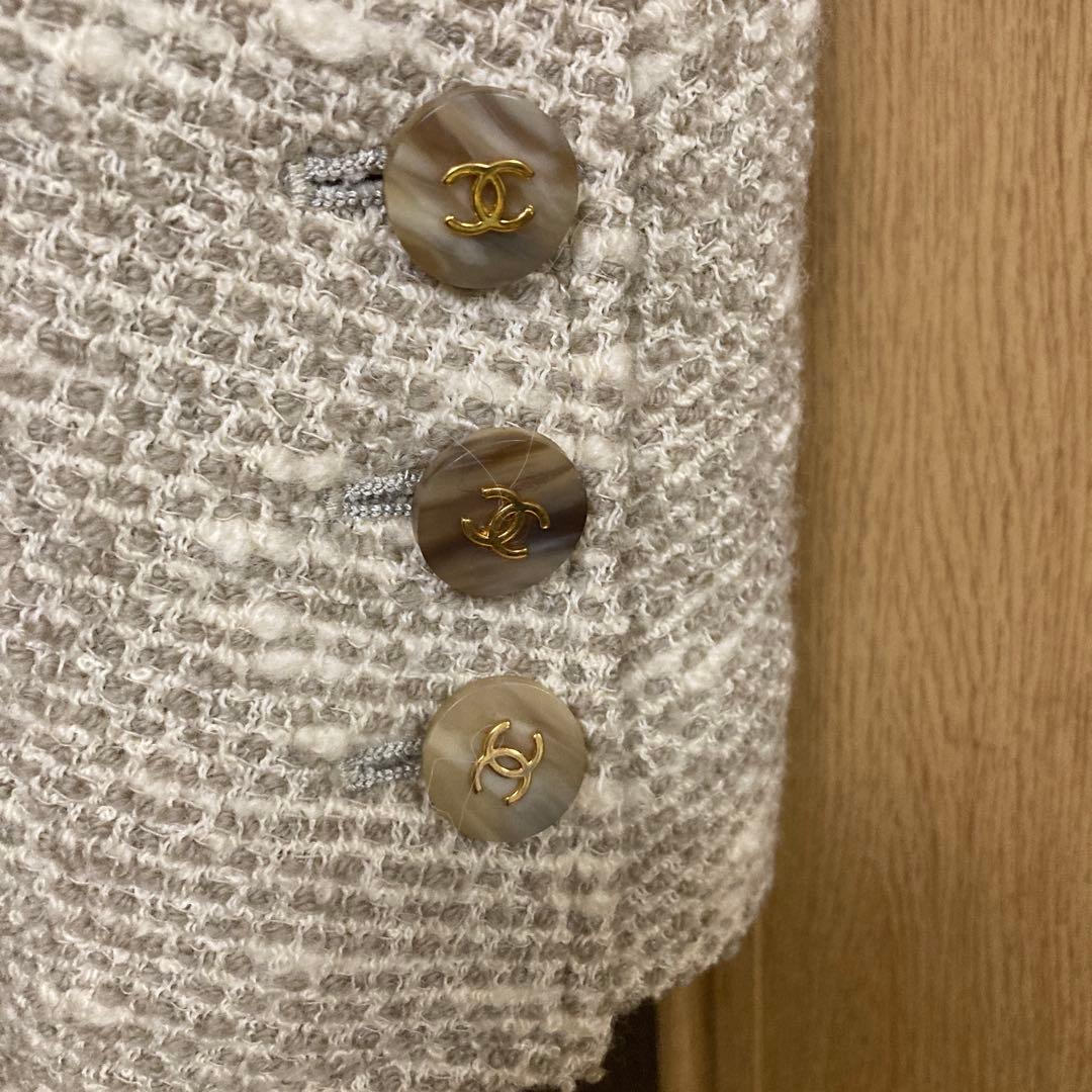 最終お値下げ シャネル CHANEL ジャケット コート ベージュ CCボタン