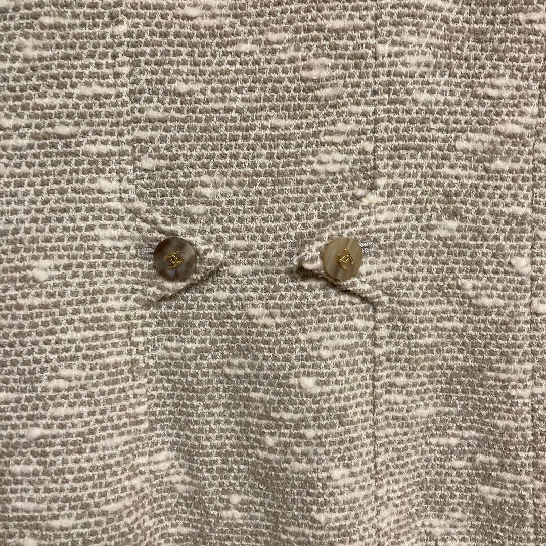 最終お値下げ シャネル CHANEL ジャケット コート ベージュ CCボタン