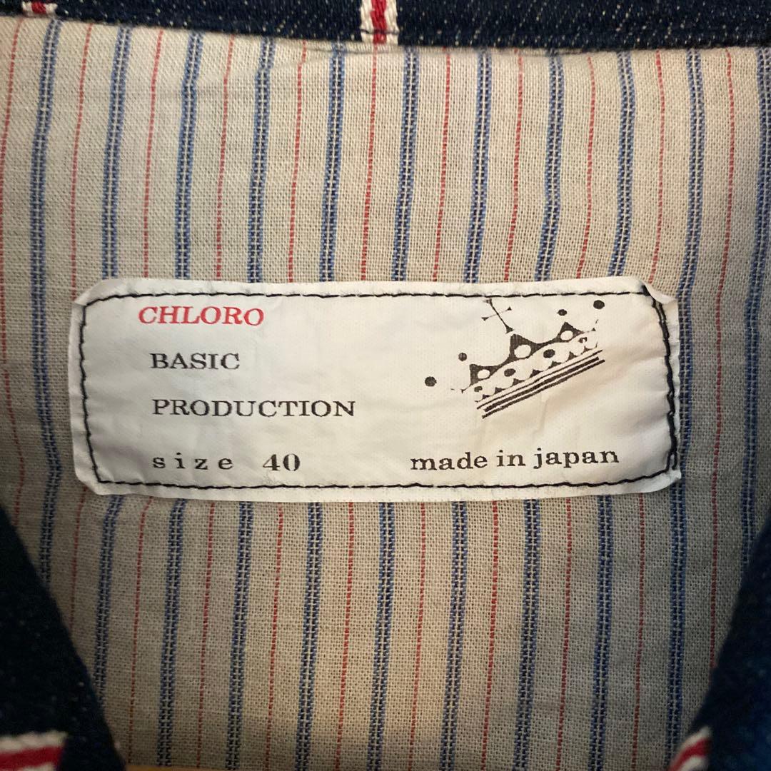 【激レア】CHLORO デニム　ストライプ　ジャケット　カバーオール　サイズ40
