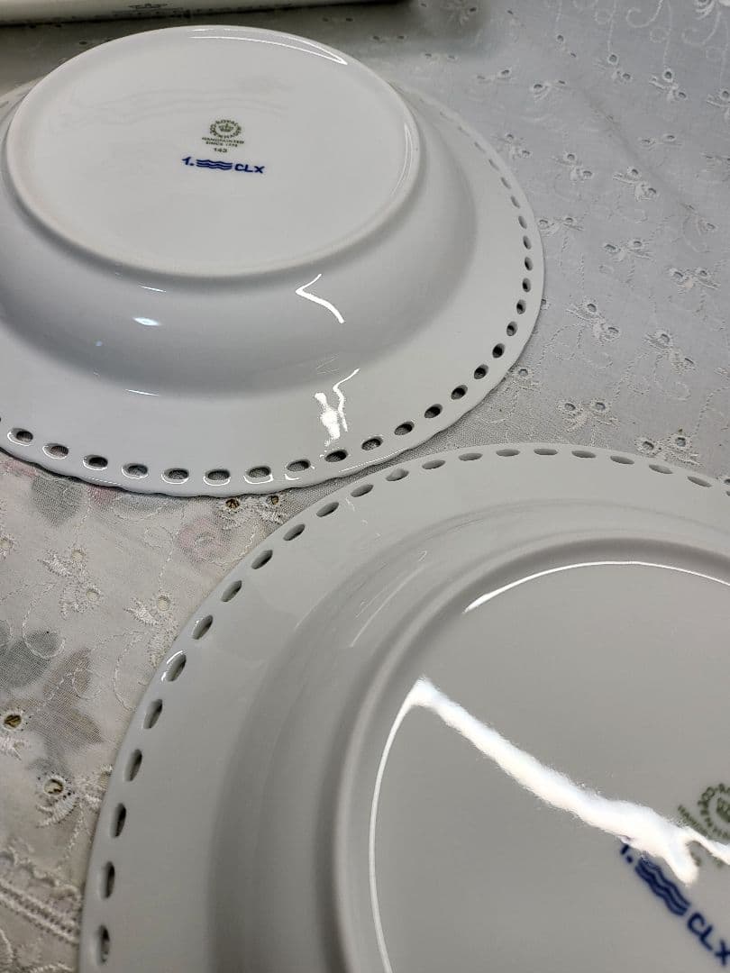 2枚✨ロイヤルコペンハーゲン ブルーフルーテッド フルレース プレート 深皿