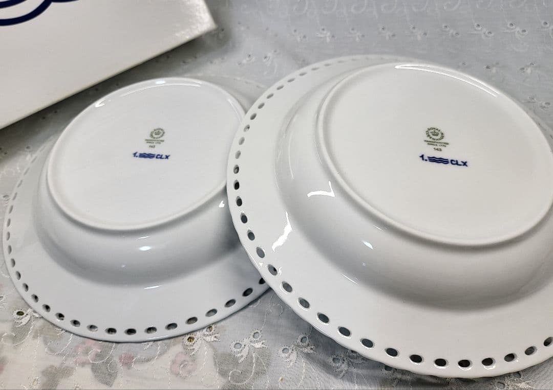 2枚✨ロイヤルコペンハーゲン ブルーフルーテッド フルレース プレート 深皿