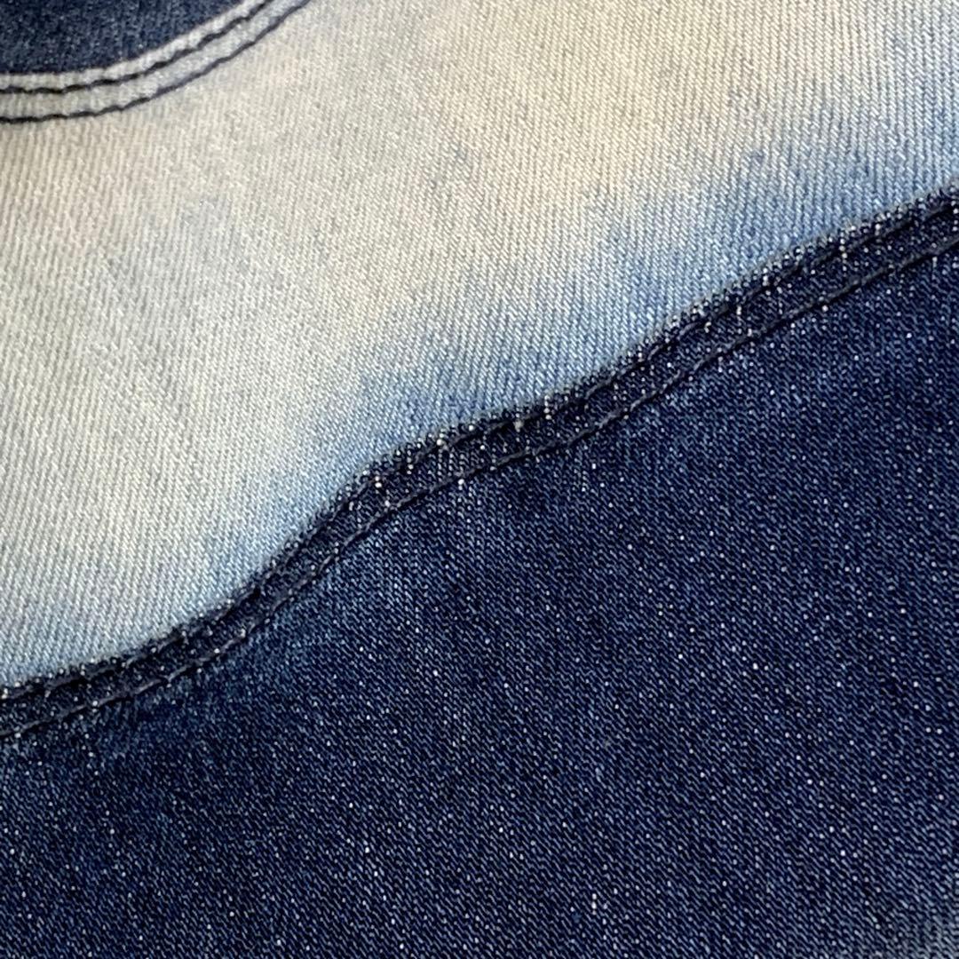 ★ Marissa様マックスマーラデニムジャケット伸縮❤︎ ぼかし染めボーダー　L