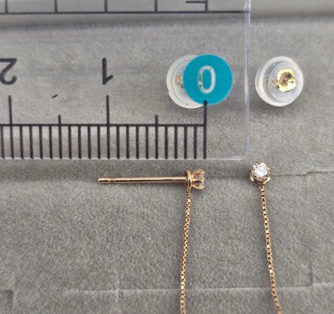 週末セール！K18 計0.22カラット ダイヤモンドピアス