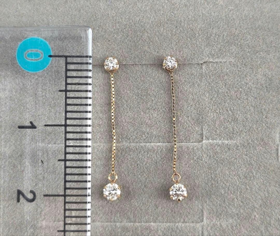 週末セール！K18 計0.22カラット ダイヤモンドピアス