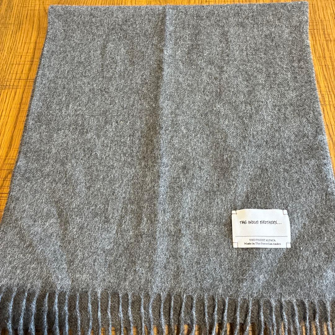 THE INOUE BROTHERS... ベビーアルパカ マフラー グレー