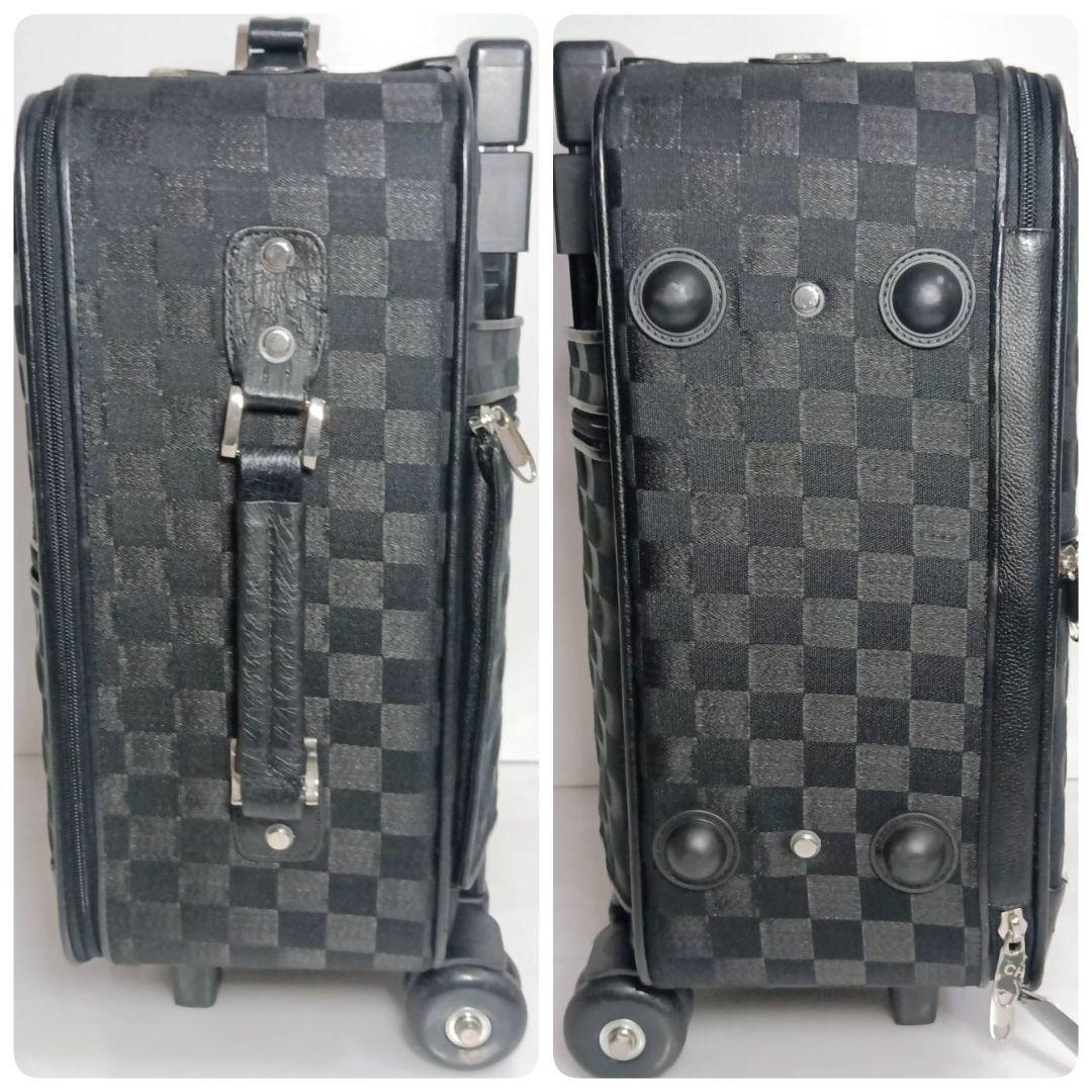 オーストリッチ キャリーバッグ キャリーケース トラベルバッグ 本革 ブラック