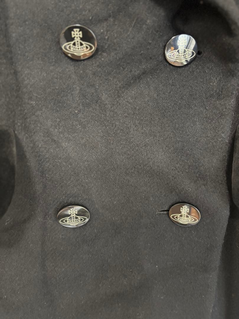 Vivienne Westwood Red Label ラブ襟ベロア切替コート