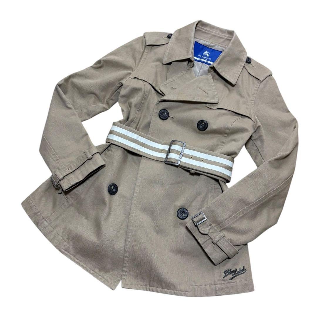バーバリー ブルーレーベル　トレンチ ジャケット　ベージュ36 S ベルト付き