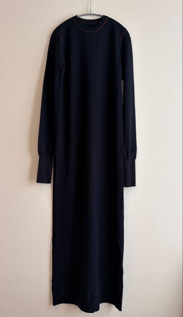 ENOF ロングニットドレス ネイビー L